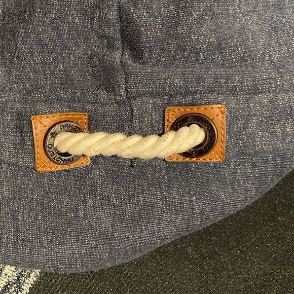 Naketano Women's Darth Vii Cowl Neck Long hoodie size L navy blue - Picture 9 of 11